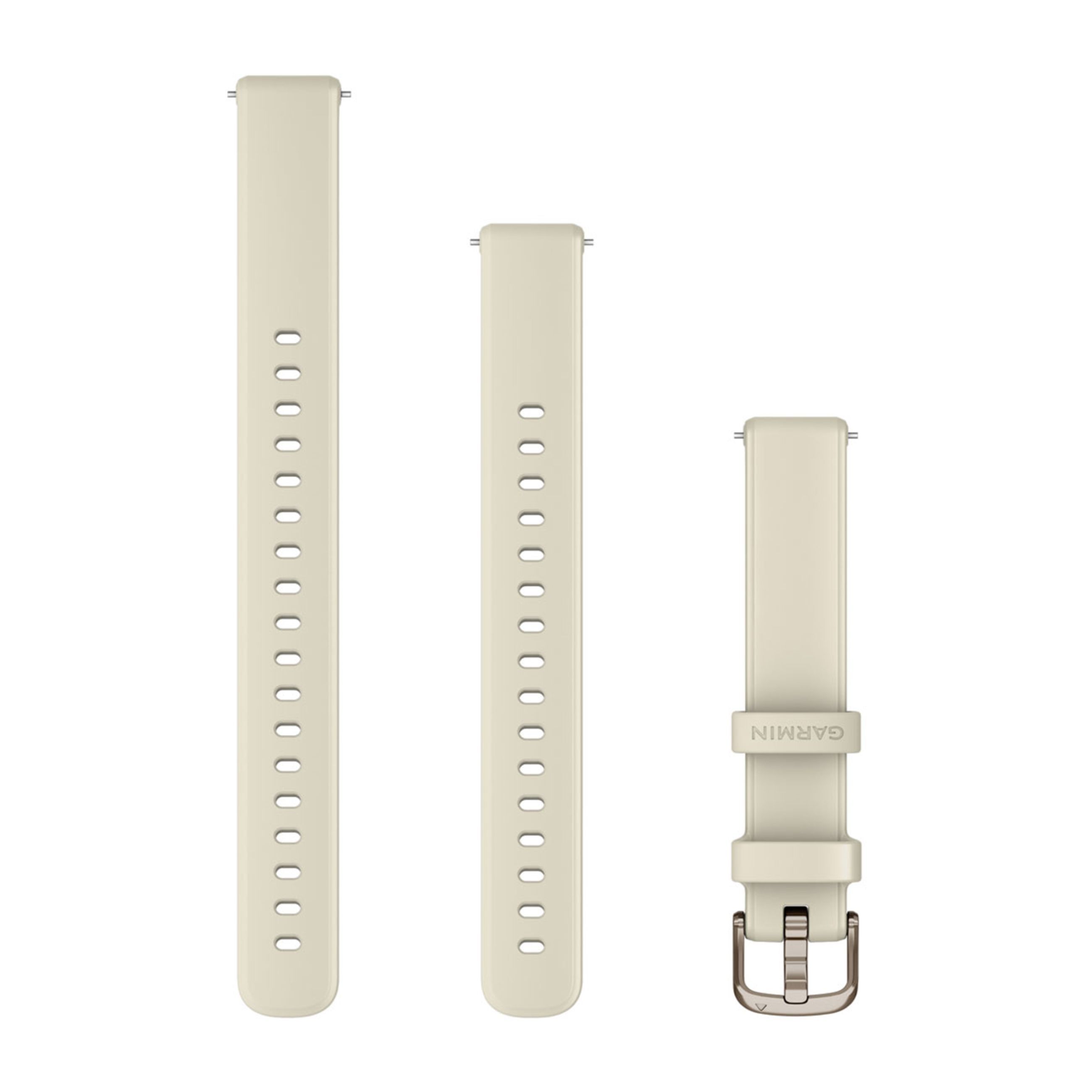 Lily 2 Bands - Coconut Silicone With Cream Gold Hardware